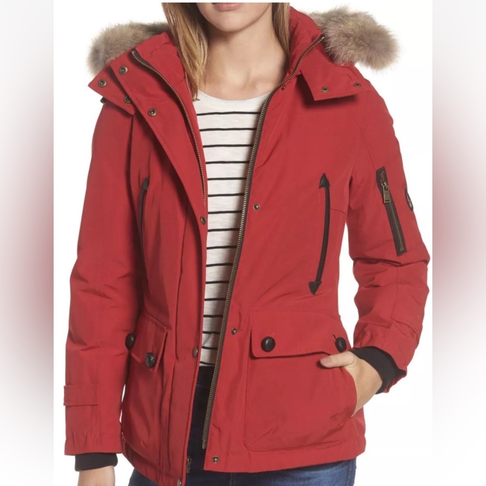 Pendleton Bachelor Coyote Fur Trim Duck Down Jacket XS TP